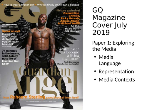 GQ Magazine (Aug 2019) MEDIA LANGUAGE - EDUQAS GCSE MEDIA | Teaching ...