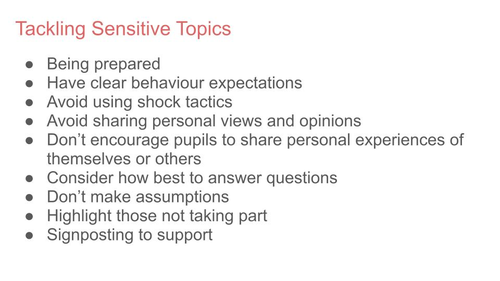 Tackling Sensitive Topics PSHE CPD | Teaching Resources