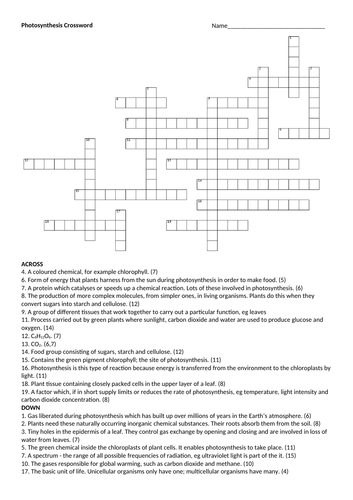 CROSSWORDS FOR GCSE BIOLOGY | Teaching Resources