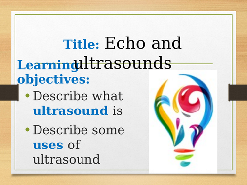 Echo and Ultrasound | Teaching Resources