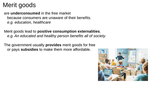 Merit and demerit goods | Teaching Resources