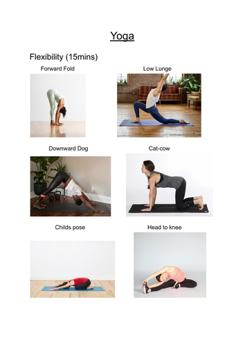Yoga lesson for teacher to lead PDF | Teaching Resources