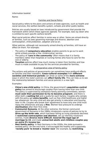 A Level Sociology AQA Families and Households | Teaching Resources