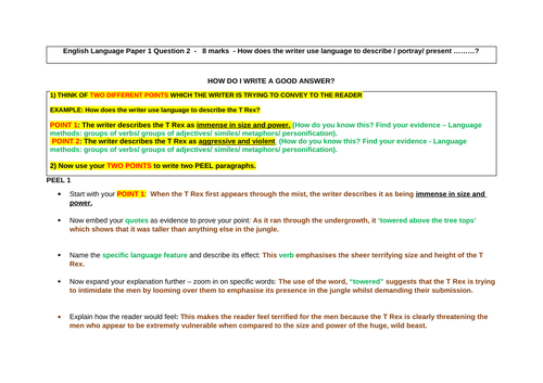 How to reach Grade 4 AQA English Language Paper 1 | Teaching Resources