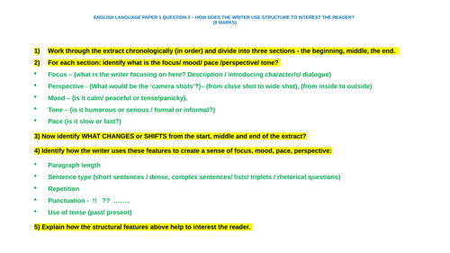 How to reach Grade 4 AQA English Language Paper 1 | Teaching Resources