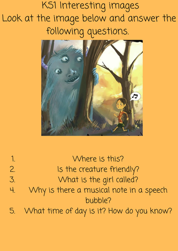 KS1 comprehension and interesting image tasks | Teaching Resources