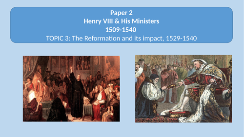 EDEXCEL GCSE HISTORY. HENRY AND HIS MINISTERS LESSON 11