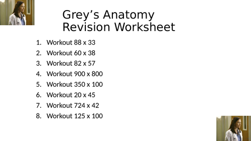 GREYS ANATOMY WORKSHEET 22