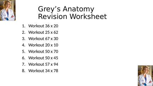 GREYS ANATOMY WORKSHEET 6