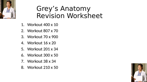 GREYS ANATOMY WORKSHEET 19