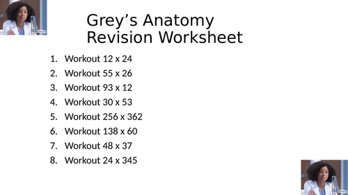 GREYS ANATOMY WORKSHEET 20