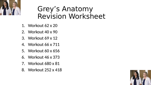 GREYS ANATOMY WORKSHEET 27