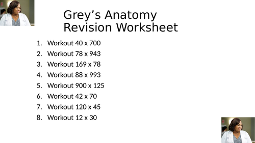 GREYS ANATOMY WORKSHEET 30