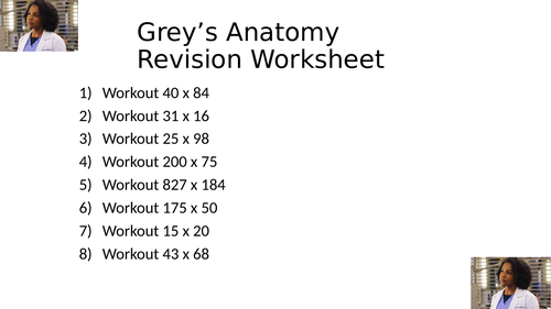 GREYS ANATOMY WORKSHEET 37