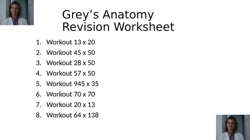 GREYS ANATOMY WORKSHEET 9