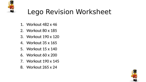 LEGO WORKSHEET 47