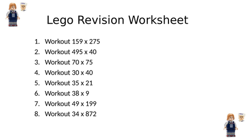 LEGO WORKSHEET 17