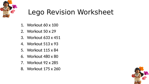 LEGO WORKSHEET 18