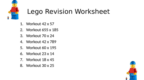 LEGO WORKSHEET 2