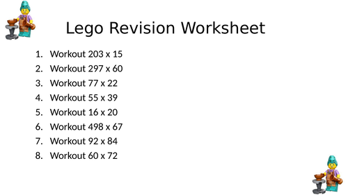 LEGO WORKSHEET 30