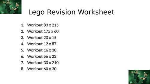 LEGO WORKSHEET 33