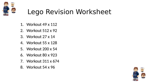 LEGO WORKSHEET 35