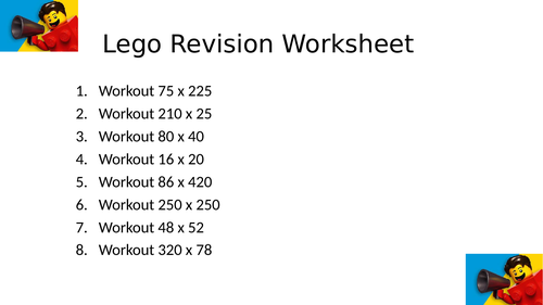 LEGO WORKSHEET 37