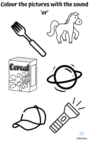 Phonics Worksheet - sound or | Teaching Resources
