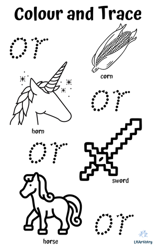 Phonics Worksheet - sound or | Teaching Resources