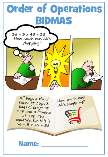 Level 1 Functional Skills Maths - Order of Operations (BIDMAS) Workbook ...