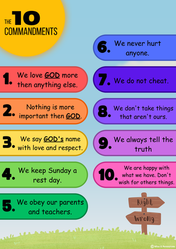 Classroom rules, 10 Commandments, poster | Teaching Resources