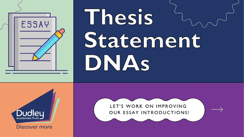 THESIS STATEMENT WRITING RESOURCES (GCSE English Literature) | Teaching