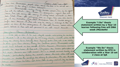 THESIS STATEMENT WRITING RESOURCES (GCSE English Literature) | Teaching