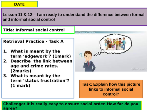 AQA Sociology GCSE - Crime and Deviance Complete Unit | Teaching Resources