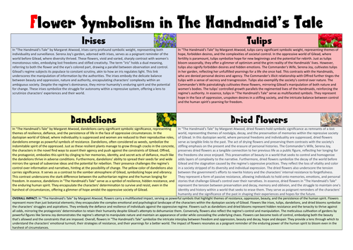 Handmaid's Tale Flower Symbolism