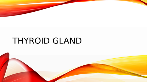 Thyroid Gland Powerpoint University Standard Teaching Resources