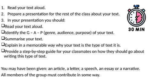 Types of Texts - Memory