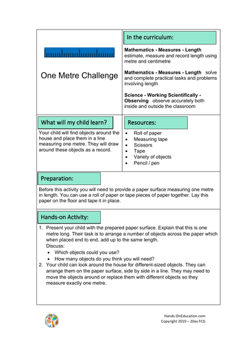 Measurements: Two Activities | Second Class Bundle | Hands-On Education ...
