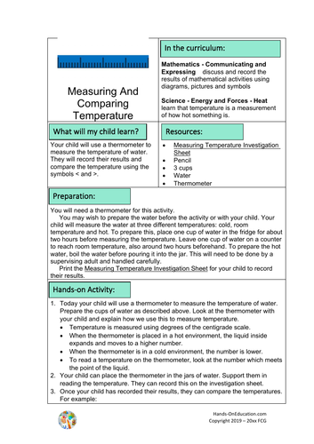 Measurements: Two Activities | Second Class Bundle | Hands-On Education ...