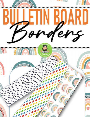 Colorful Printable Borders for Bulletin Boards | back to school ...