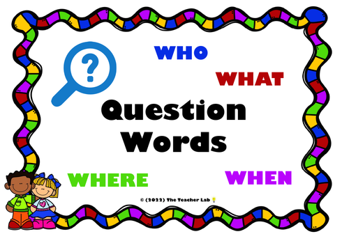 Who What Where Why When Questions and How poster and activities ...