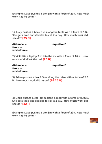 AQA P1.3 Energy and Work