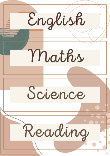 Boho Abstract Drawer Labels | Teaching Resources