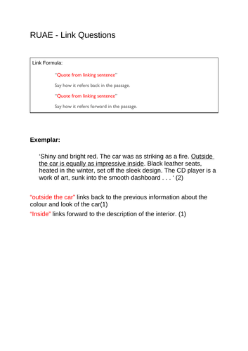 National 5 Ruae Understanding Questions Teaching Resources 9139