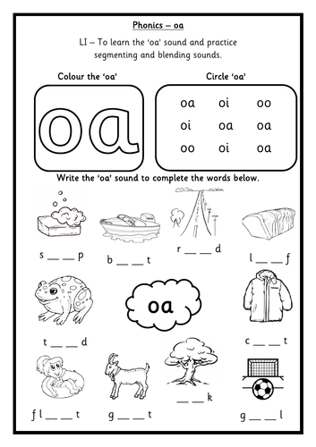 oa Phonics Worksheets | Teaching Resources