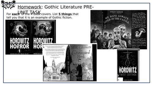 gothic literature homework