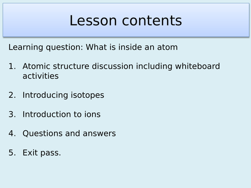 AQA P7.1 Atom and radiation