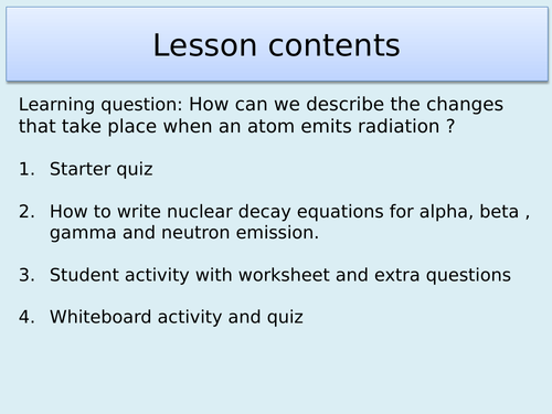 AQA P7.4 Changes to the nucleus