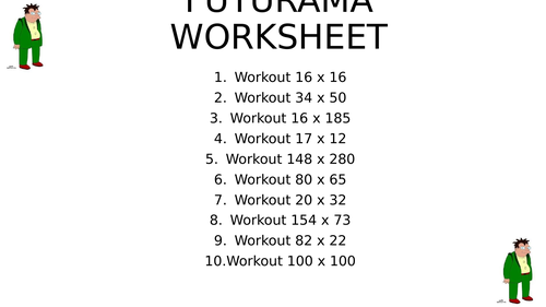 FUTURAMA worksheet 13