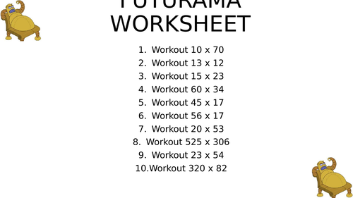 FUTURAMA worksheet 16